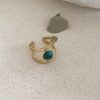 Titanium Steel Not Easy To Fade Natural Stone Graceful Personality Niche Open Ring