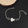 Artificial Miao Silver Ethnic Style Eardrop Frame Diy Bracelet Clover