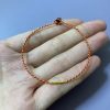 Two-tone Four-strand Braid Dorje Knot Ultra-fine Bracelet