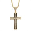 HIPHOP Stainless Steel Gold Plated Full Diamond Necklace