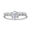 925 Sterling Silver Moissanite Ring Women's Pt950 Gold-plated Vine Winding Light Luxury