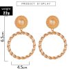 Personality Exaggerated Earrings Retro Temperament Twisted Round Circle Earrings