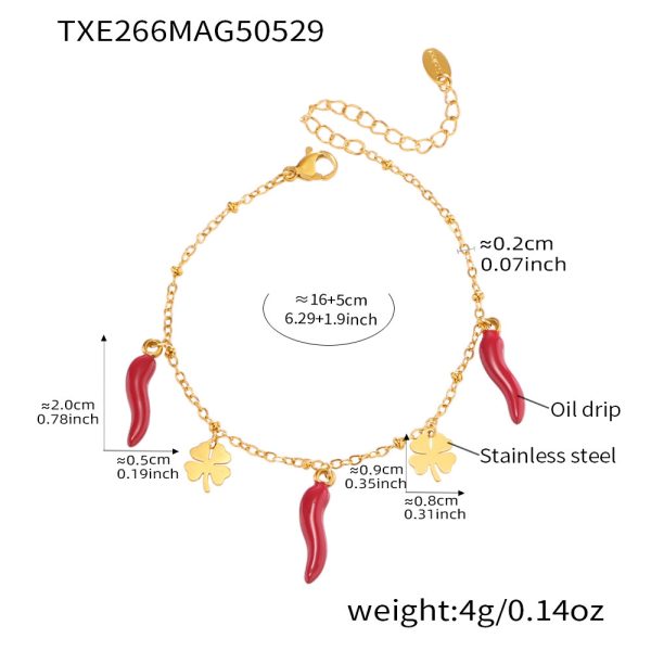 Colored Glaze Pepper Accessories Necklace Bracelet