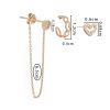 Irregular Chain Set Of Ins-style Love Ear Bone Clip Diamond Love Earrings Love Female Earrings