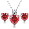 Aliexpress selling jewelry red peach Earring Necklace bride jewelry set Taobao supply