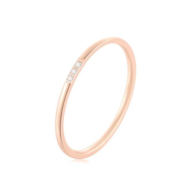 All-matching Diamond-studded Ring Advanced Design Sense