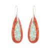 Emperor Stone Earrings Colored Natural Stone Drop Shaped Earrings