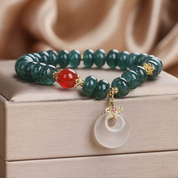 Natural Stone Blue Water Jade Bracelet