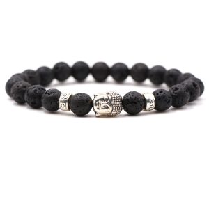 Fashion Personality Tigereye Buddha Head Stretch Bracelet