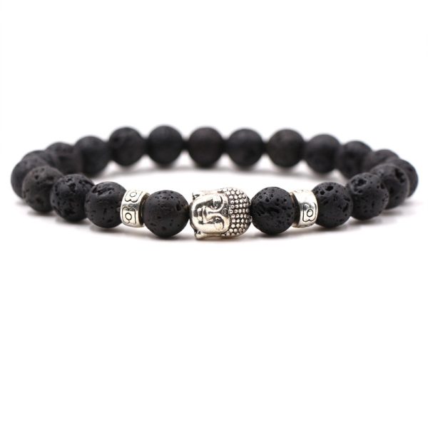 Fashion Personality Tigereye Buddha Head Stretch Bracelet