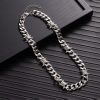 Cuban Link Chain Men Punk Knotted Bracelet Necklace