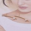 Pearl Jewelry Set French Freshwater Pearl Smiley Face Necklace Women