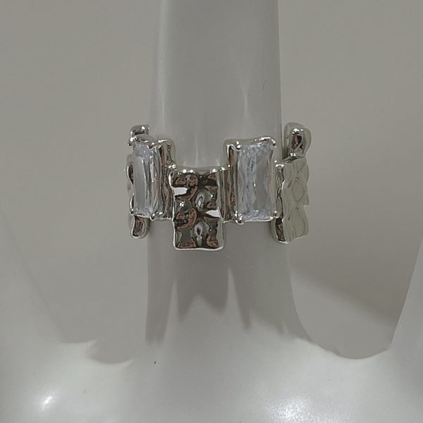 Cross Zircon Ring Ins Women's Special Interest Design Open Gemstone Ring