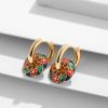 Titanium Steel Drip Pattern Circle Ear Clip
