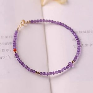 Natural Uruguay Amethyst Unisex Simple Bracelet