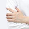 925 Sterling Silver Inlaid Square Zircon Ring