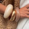 European And American Design Exaggerated Glossy Niche Geometric Combination Bracelet