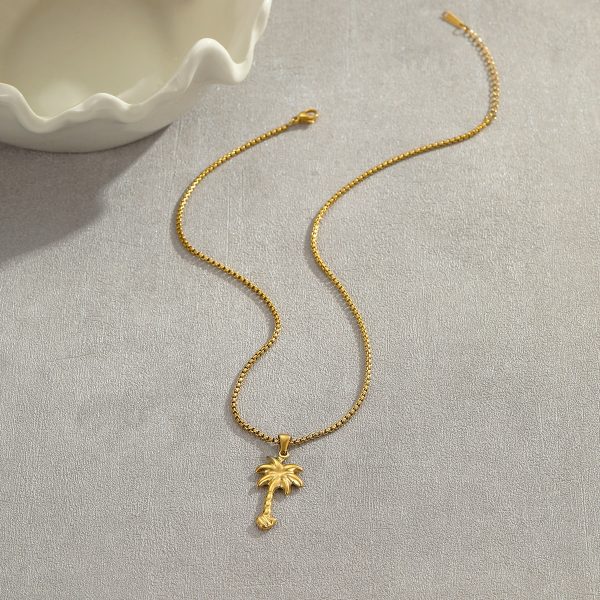 Coconut Fishtail Pendant Stainless Steel Necklace