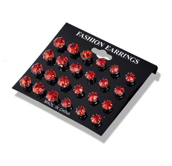 Fashion And Popular Crystal Zircon Stud Earrings Set