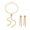 Gold Knotted Tassel Snake Chain Long Necklace