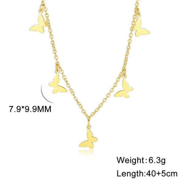 1fb1383e-d8a4-4b29-9e47-bfab41207109.jpg Cut Glossy Butterfly Pendant Clavicle Chain Stainless Steel Necklace