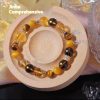 Women's Natural Yellow Tower Crystal String Beads Bracelet