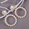 Atmospheric circle pearl earrings