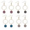 Natural stone Crystal Cluster Earrings
