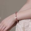 Fashion Personality Strawberry Quartz Peach Blossom Bracelet