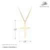 New S925 Sterling Silver Necklace Simple Glossy Cross Pendant Clavicle Chain Fashionable All Match Jewelry