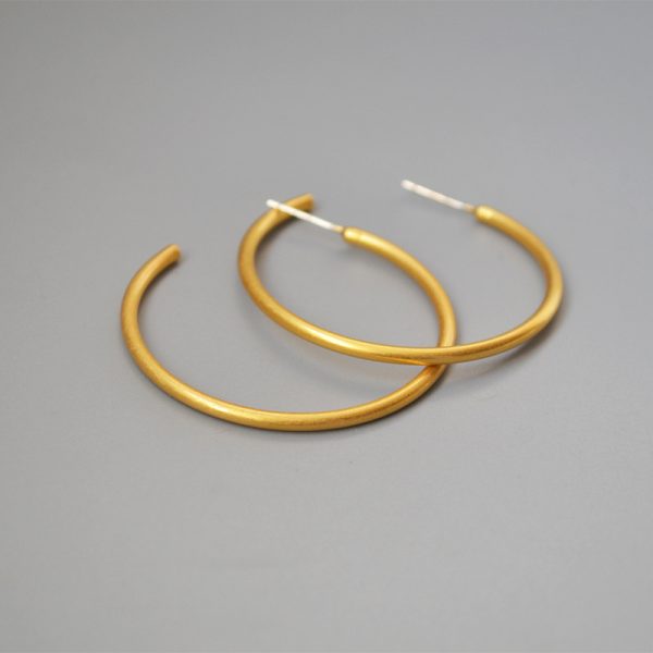 925 silver needle circle stud earrings