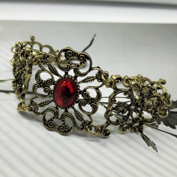 Retro Alloy Inlaid Jewel Rhinestone Elegant Graceful Bracelet