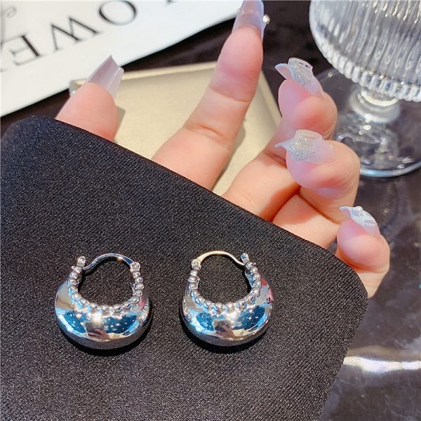 Niche Design Metal Circle Ear Clip Women