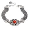 Vintage Inlaid South Red Woven Bracelet For Women With A High-end Feel