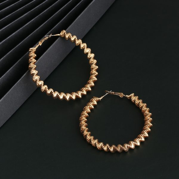 Exaggerated fashion simple punk big circle earrings