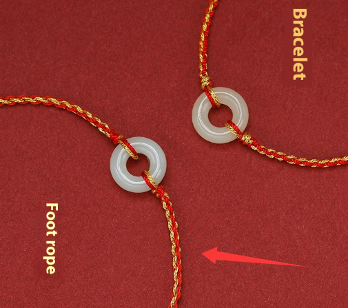 Red Rope Ankle Ring Birth Year Tiger Year Simple Braided Rope