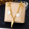 Sun Cherry Love Heart Multi-element Accessories Stainless Steel Necklace