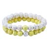 Men's Women's Natural Stone Bead Bracelet Frosted Stone