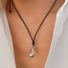 20ee283b-f686-4401-bffe-0c71cd3bc856.jpg Men's Simplicity Leather Wax Line Irregular Pendant Necklace