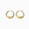 Cool Moon Rhinestone-encrusted Personalized Earrings Simple Moon Circle