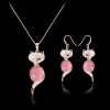 Opal Necklace And Earrings Two Piece Jewelry Set