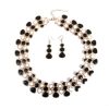 Europe and the United States personality set alloy drop oil geometric irregular short clavicle necklace earrings jewelry set female jewelry
