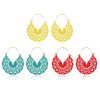 Tassel Earrings Exaggerating Circle Earrings Multiple Pieces Set