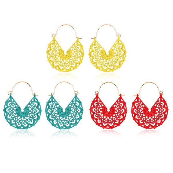 Tassel Earrings Exaggerating Circle Earrings Multiple Pieces Set