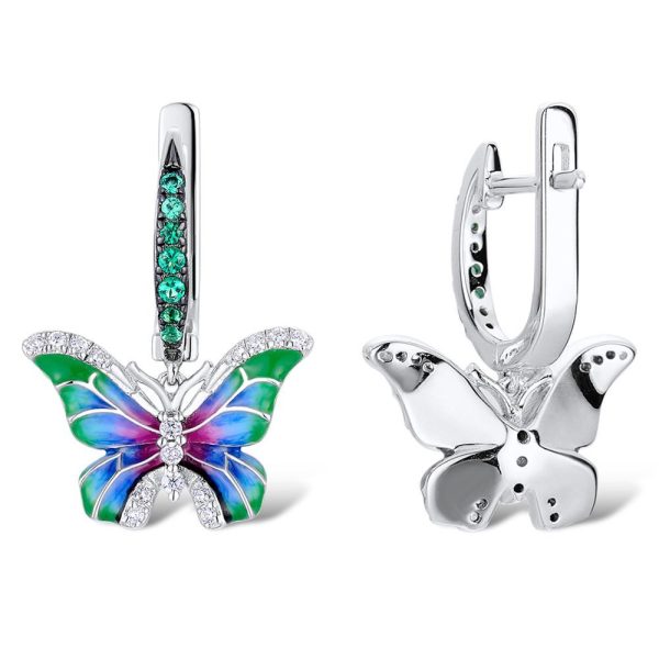 Seven color glue butterfly enamel painted jewelry set