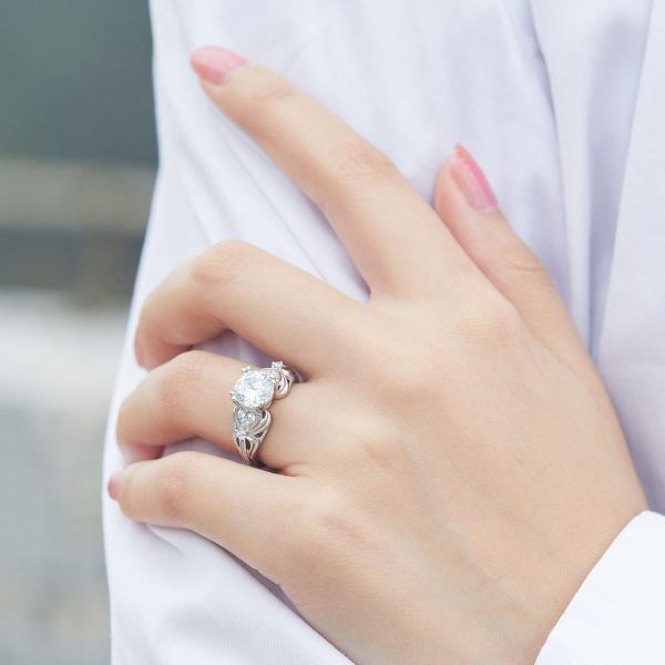 925 Sterling Silver 2 Karat Zircon Ring For Women