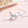 Butterfly Fritillary Necklace Women's Sterling Silver Light Luxury Minority