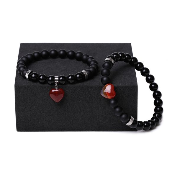 Natural Stone Couple Love Bracelet Suit