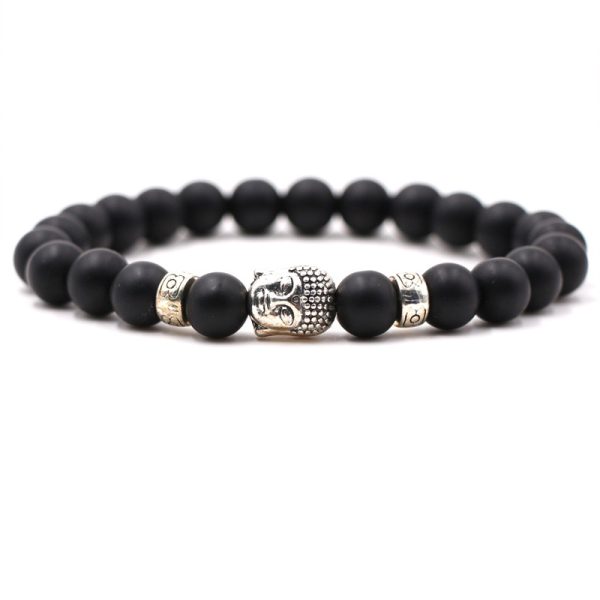 Fashion Personality Tigereye Buddha Head Stretch Bracelet