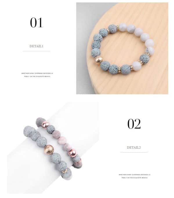 Lava Stone Braided Bracelet